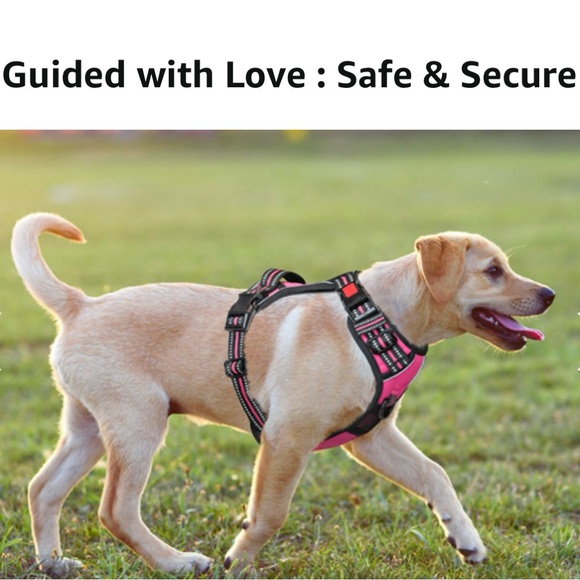 PoyPet Adjustable Reflective Dog Harness – Size Medium, Pink - Picture 8 of 16